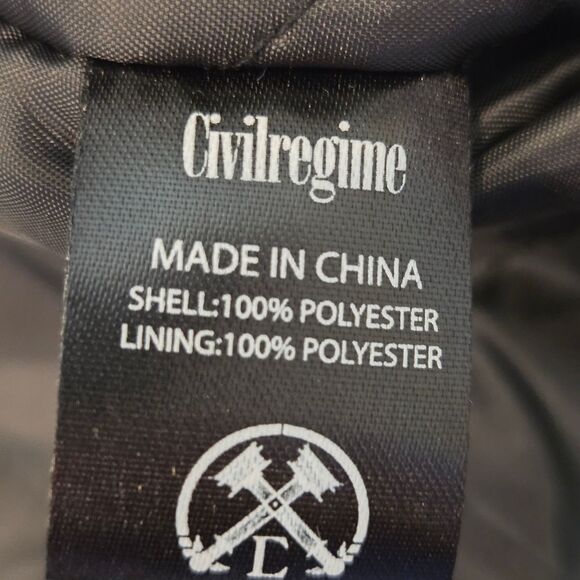 CIVIL REGIME 6 Feet Deep Varsity Jacket Men's Bomber Black Skeleton  L - Picture 9 of 9